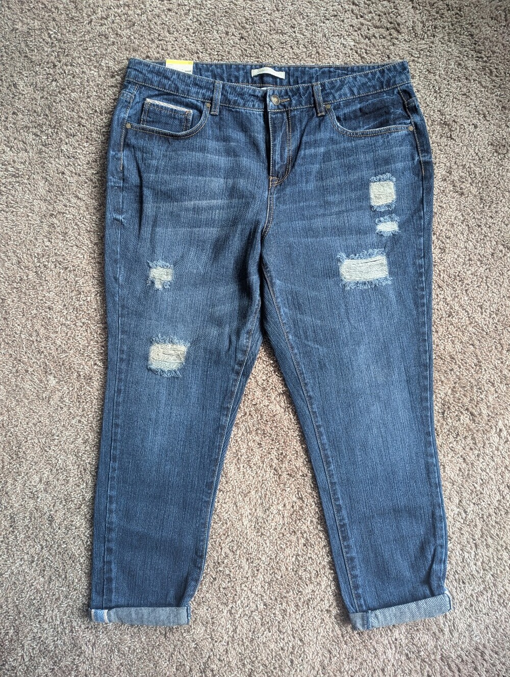 Canyon River Blues Missy Boyfriend Dark Wash Jeans Women's 14 NWT